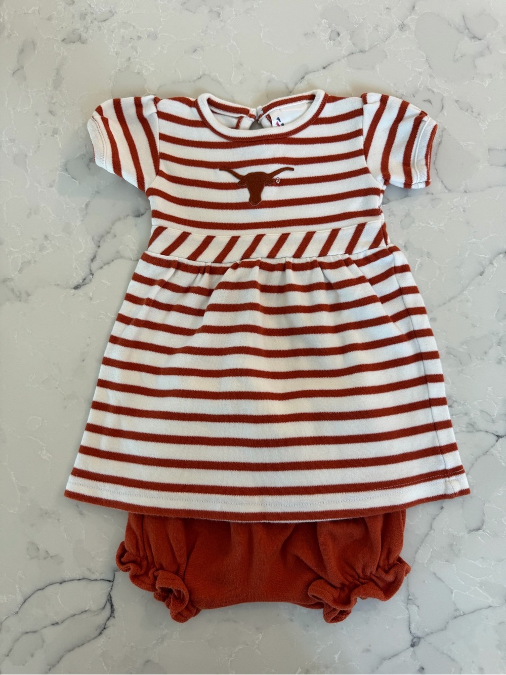 Longhorns Dress and Bloomers Size 6mths
